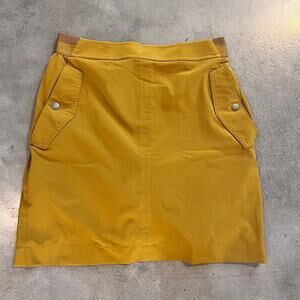 Athleta Vienna Cargo Skort skirt shorts Gold women size 4 athletic casual sporty
